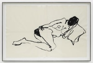 Tracey Emin Thats how You Think of me 2014 Embroidered calico 109 13/16 x 70 7/8 in. (279 x 180 cm) © Tracey Emin All rights reserved, DACS 2014 Photo: Jack Hems Courtesy White Cube