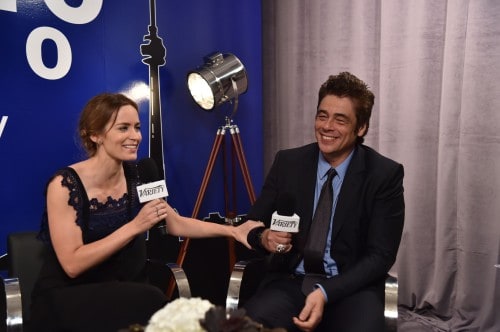 Mandatory Credit: Photo by Buckner/Variety/REX Shutterstock (5073671bj) Emily Blunt and Benicio Del Toro at the Variety Fandango Studio Powered by Samsung Galaxy at Holt Renfrew during the 2015 Toronto International Film Festival on 11 Sep 2015 in Toronto, Canada. Variety Fandango Studio Powered by Samsung Galaxy, Toronto International Film Festival, Canada - 11 Sep 2015