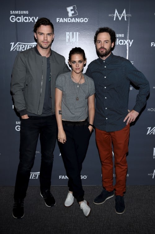 Mandatory Credit: Photo by Andrew H Walker/Variety/REX Shutterstock (5074162e) Nichola Hoult, Kristen Stewart and Drake Doremus Variety Fandango Studio Powered By Samsung Galaxy, Toronto International Film Festival, Canada - 13 Sep 2015