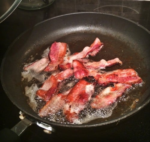 Customary bacon action shot.