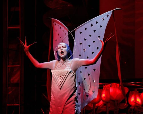 Erika Miklósa as the Queen of the Night in Mozarts Die Zauberflöte. Photo: Ken Howard/Metropolitan Opera