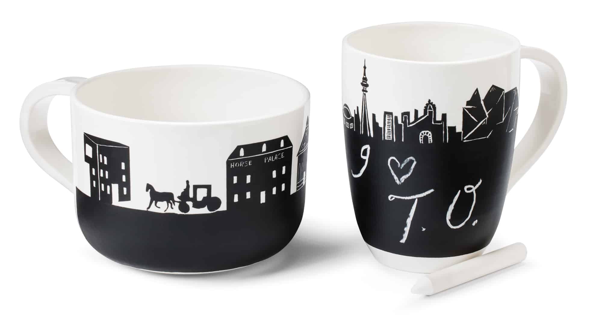 TO & MTL skyline mugs $55 each by Aurélia Turon-Lagot
