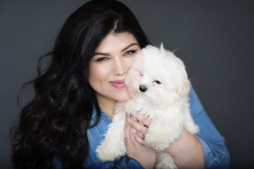 Leah with Ernie - Photo by Rebecca Fay