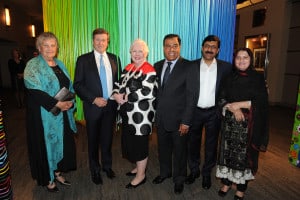 From left; Maria- Campbell, Mayor John Tory, The Honourable Elizabeth Dowdeswell, Dr. Abuelaish, Ziauddin Yousafzai and Tor Pekai