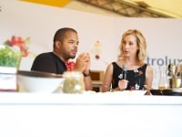 Roger Mooking (left), Michelle Jobin