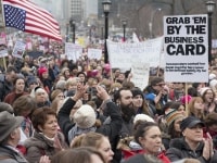 TORONTO, ON: Women's March Toronto. Saturday January 20th 2017. Queen's Park followed by March to US Consulate followed by City Hall. Speakers and musicians present. 50,000 + people in attendance. Photos by Solana Cain