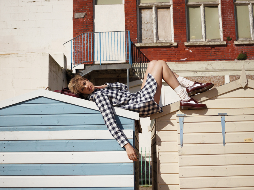 Agyness Deyn is the latest celeb to collaborate on a limited edition fashion line with iconic footwear brand Dr. Martens Shedoesthecity